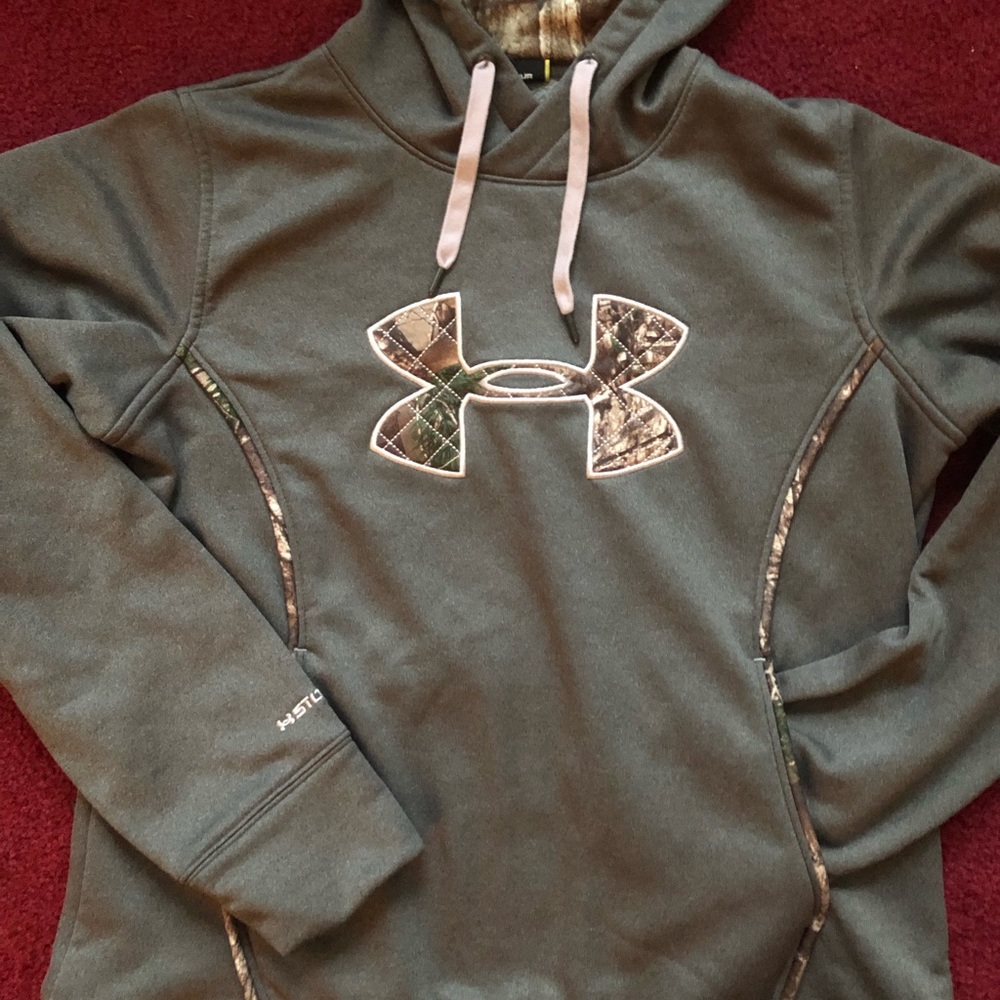 Under armour hoodie grey camo